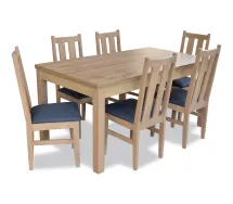 stół z krzesłami do jadalni