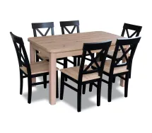 Stół i 6 krzeseł dąb