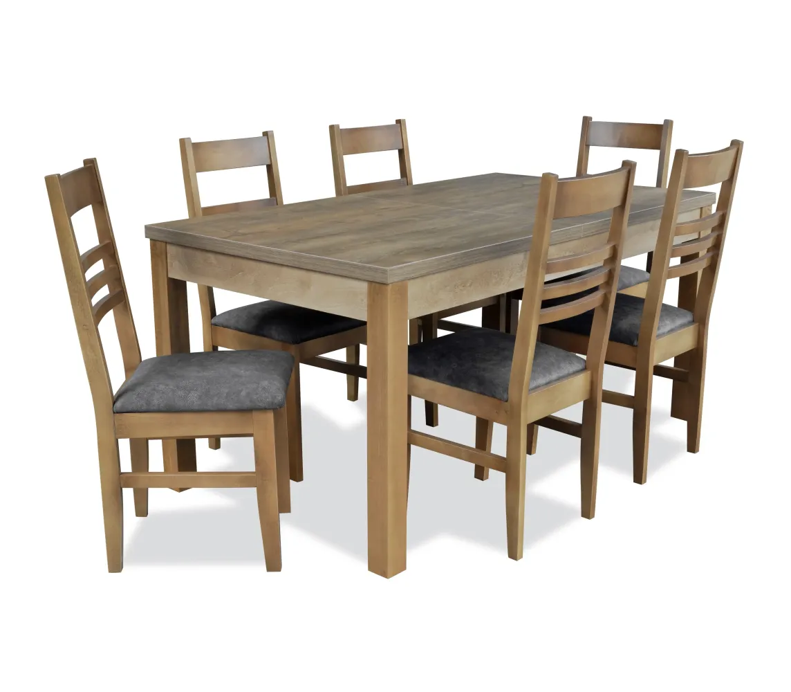 stół rozkładany z 6 krzesłami
